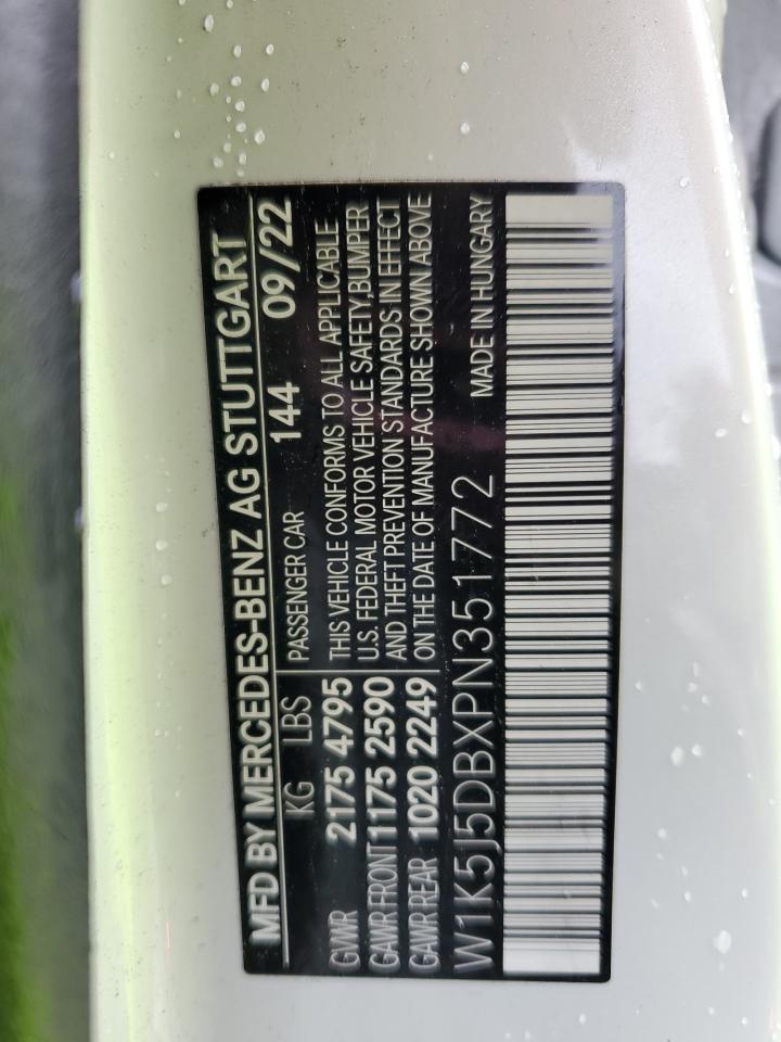 2023 Mercedes-Benz Cla 45 Amg VIN: W1K5J5DBXPN351772 Lot: 80099185