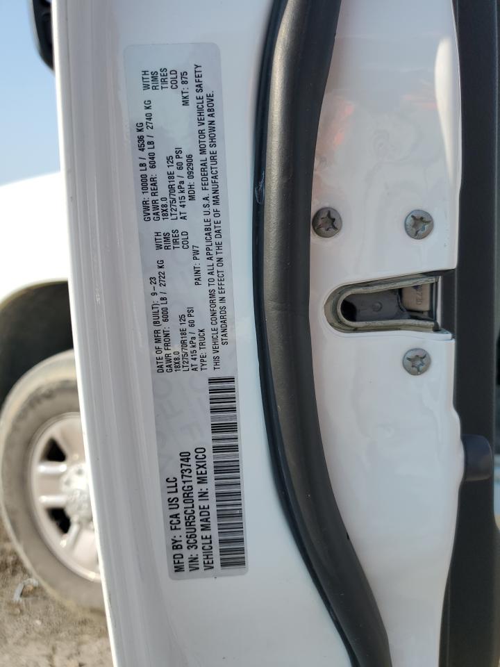 2024 Ram 2500 Tradesman VIN: 3C6UR5CL0RG173740 Lot: 71912645