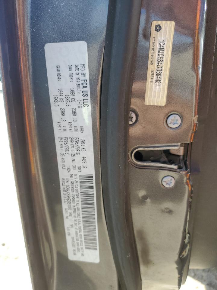 2016 Jeep Compass Latitude VIN: 1C4NJCEB4GD664481 Lot: 84279095