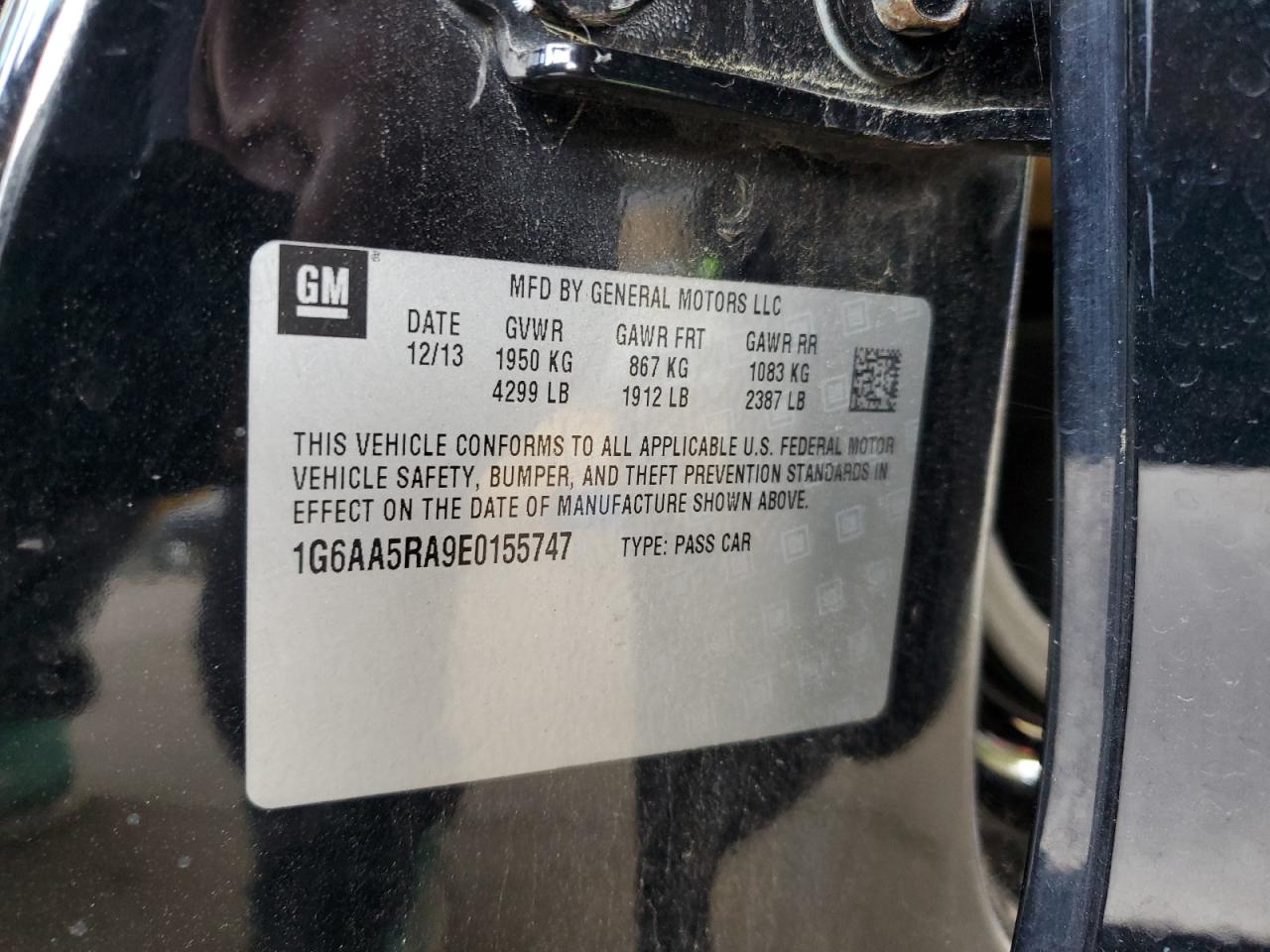 2014 Cadillac Ats VIN: 1G6AA5RA9E0155747 Lot: 81715065