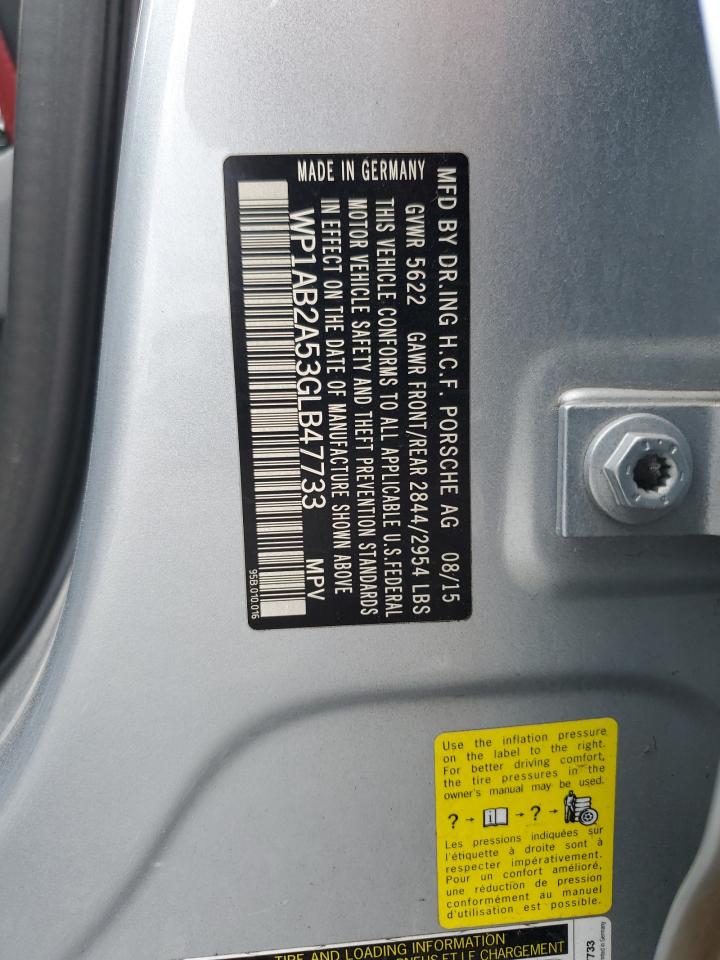 2016 Porsche Macan S VIN: WP1AB2A53GLB47733 Lot: 81629615