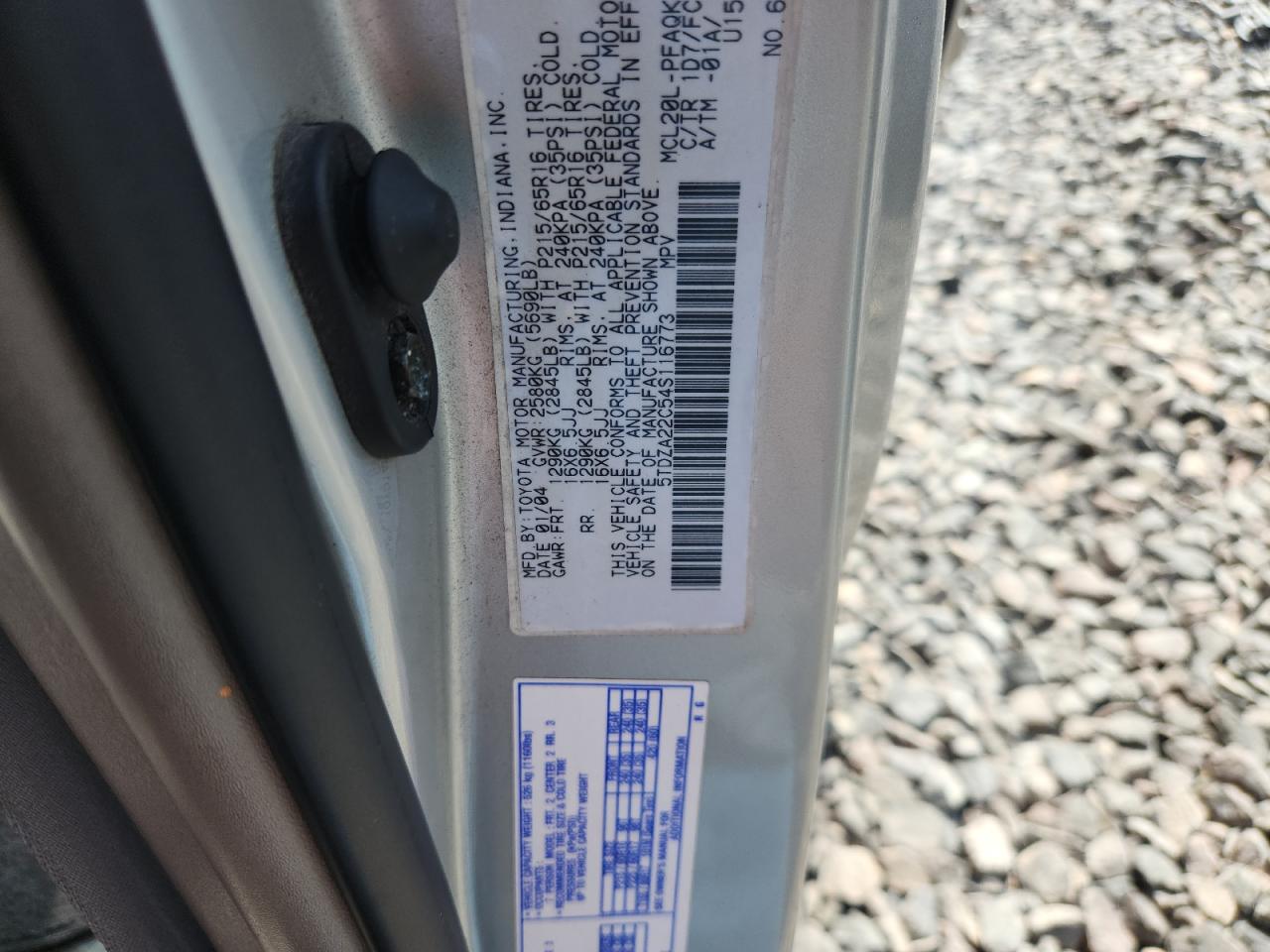 2004 Toyota Sienna Xle VIN: 5TDZA22C54S116773 Lot: 81171155