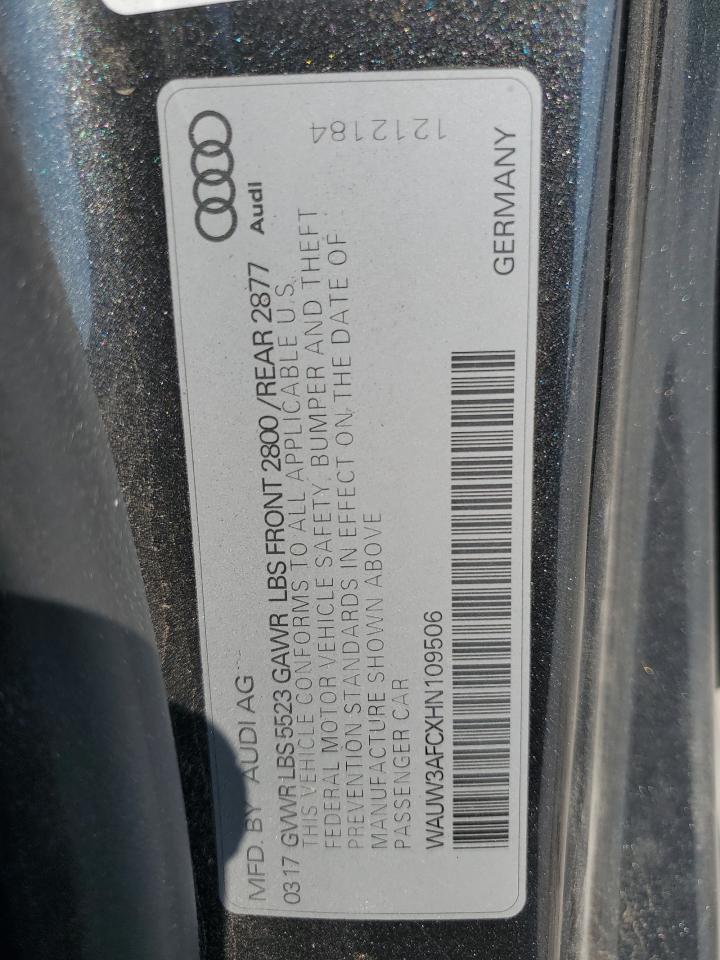 2017 Audi A7 Competition Prestige VIN: WAUW3AFCXHN109506 Lot: 80747745