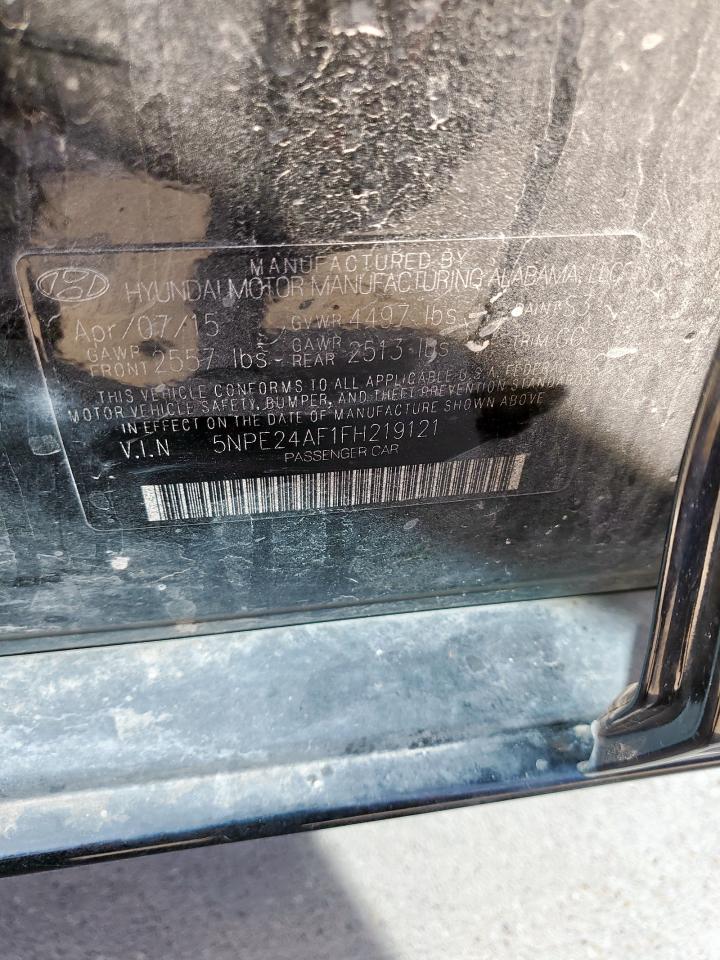 2015 Hyundai Sonata Se VIN: 5NPE24AF1FH219121 Lot: 84379145