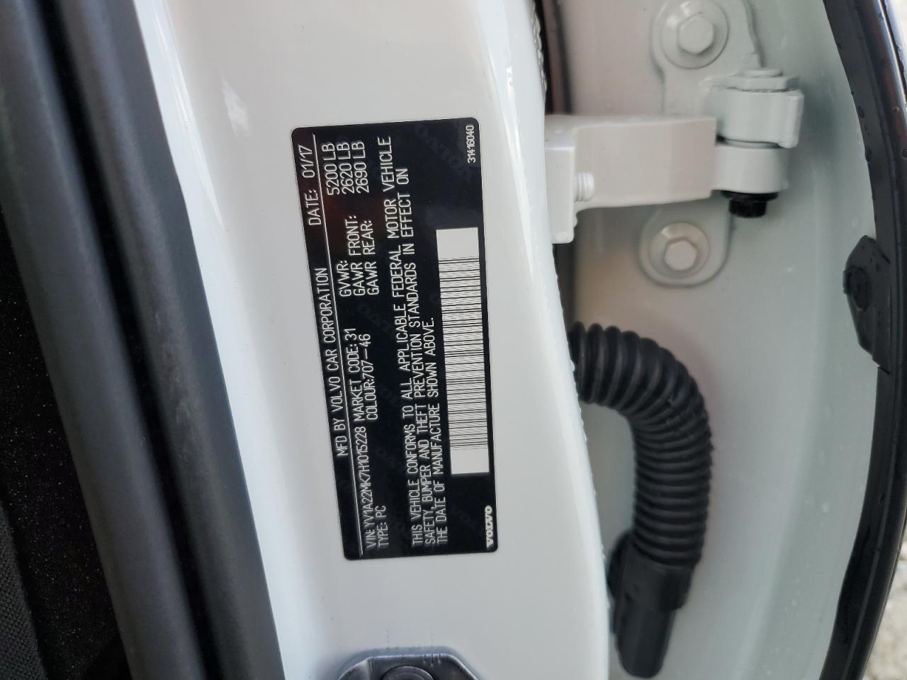 2017 Volvo S90 T6 Momentum VIN: YV1A22MK7H1015228 Lot: 82074615