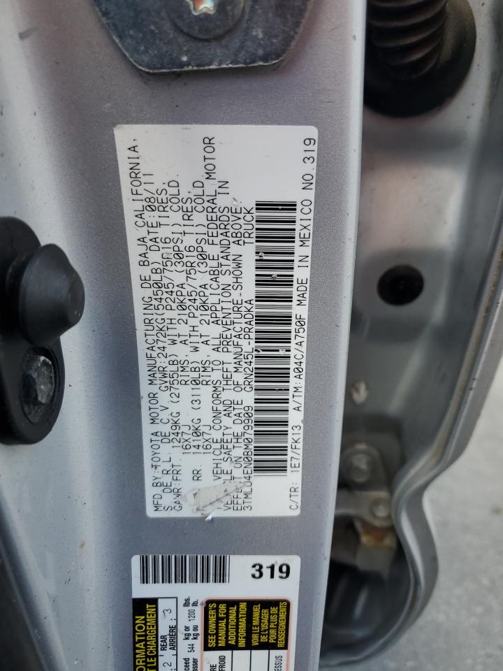 2011 Toyota Tacoma Double Cab VIN: 3TMLU4EN0BM079909 Lot: 83764705