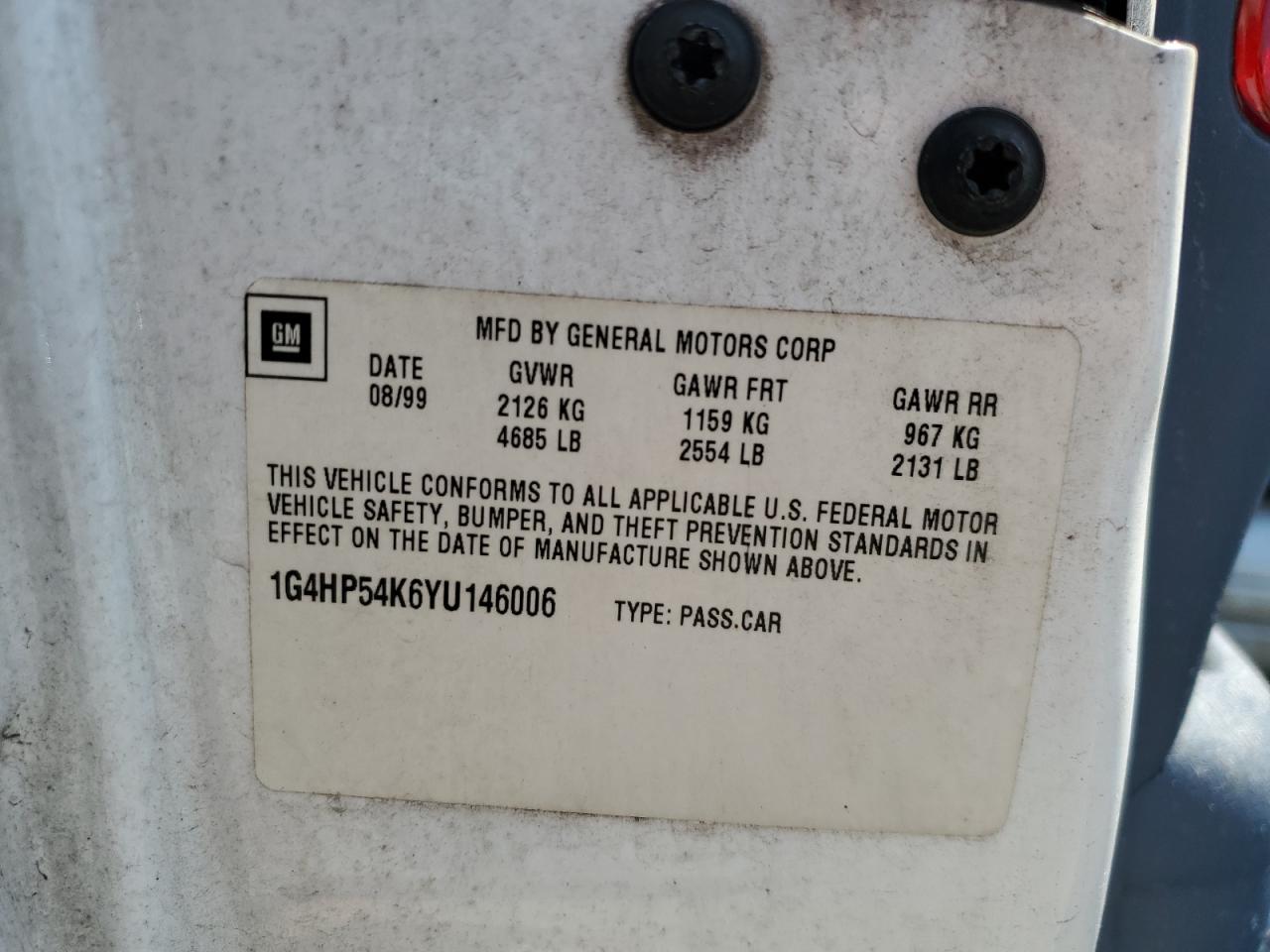 2000 Buick Lesabre Custom VIN: 1G4HP54K6YU146006 Lot: 81576975