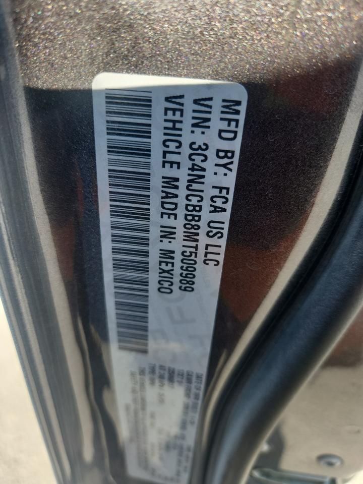 2021 Jeep Compass Latitude VIN: 3C4NJCBB8MT509989 Lot: 85675155