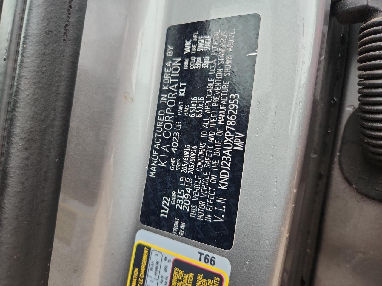 2023 Kia Soul Lx VIN: KNDJ23AUXP7862953 Lot: 81728635