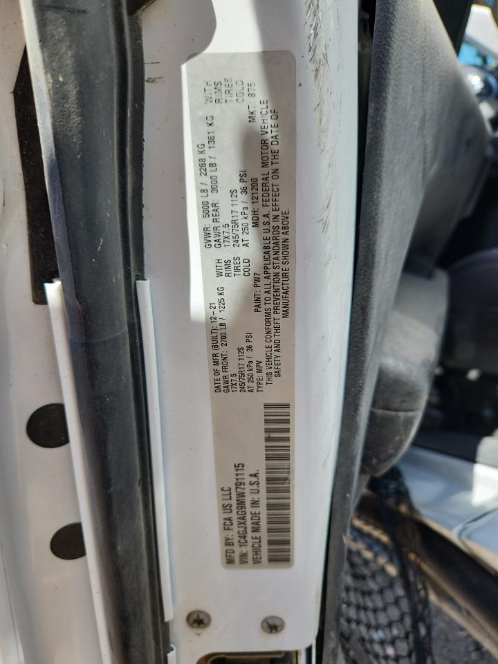 2021 Jeep Wrangler Sport VIN: 1C4GJXAG9MW791115 Lot: 81682295