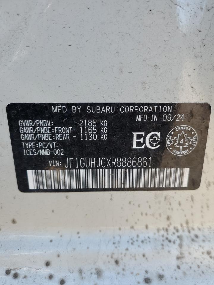 2024 Subaru Impreza Rs VIN: JF1GUHJCXR8886861 Lot: 84357335