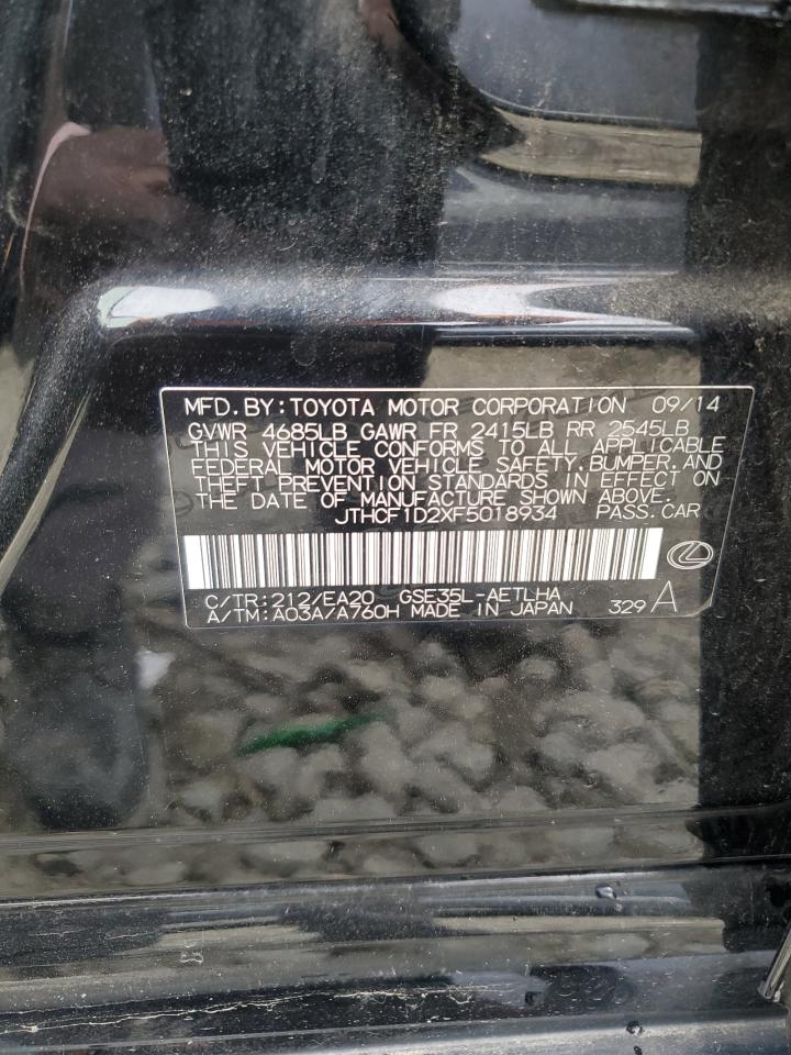 2015 Lexus Is 250 VIN: JTHCF1D2XF5018934 Lot: 80138535