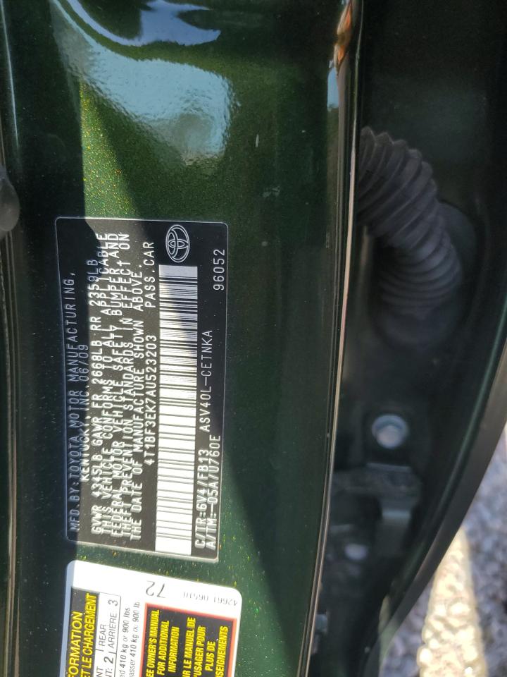 2010 Toyota Camry Base VIN: 4T1BF3EK7AU523203 Lot: 71810625