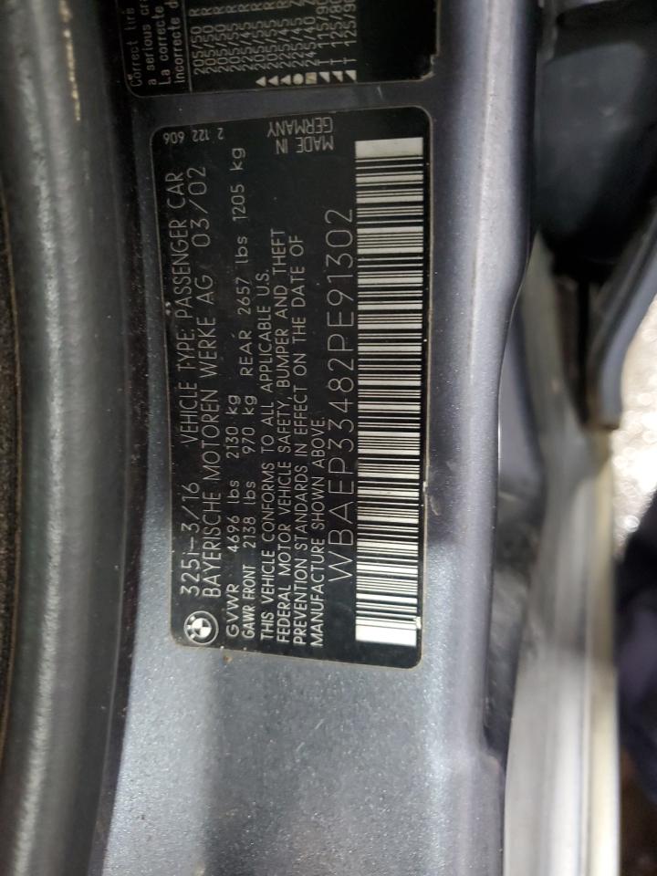 2002 BMW 325 Xit VIN: WBAEP33482PE91302 Lot: 83786525