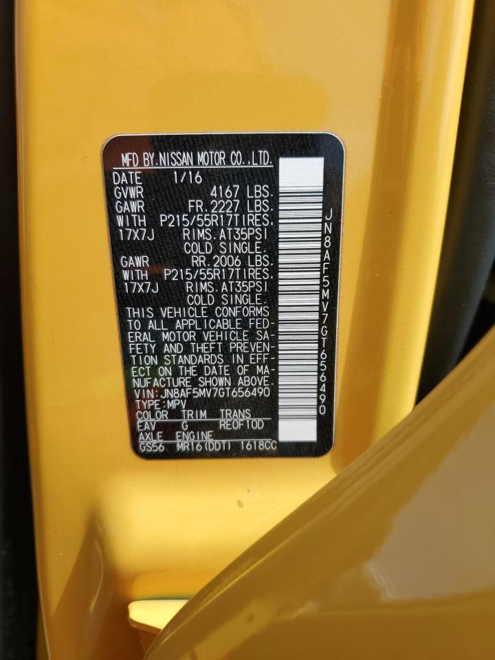 2016 Nissan Juke S VIN: JN8AF5MV7GT656490 Lot: 71703345