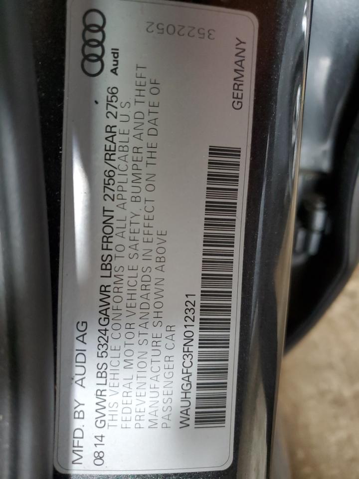 2015 Audi A6 Prestige VIN: WAUHGAFC3FN012321 Lot: 81452835