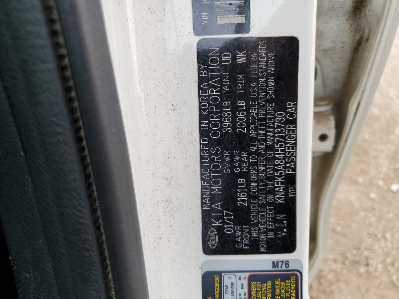 2017 Kia Forte Lx VIN: KNAFK5A84H5713730 Lot: 80881345