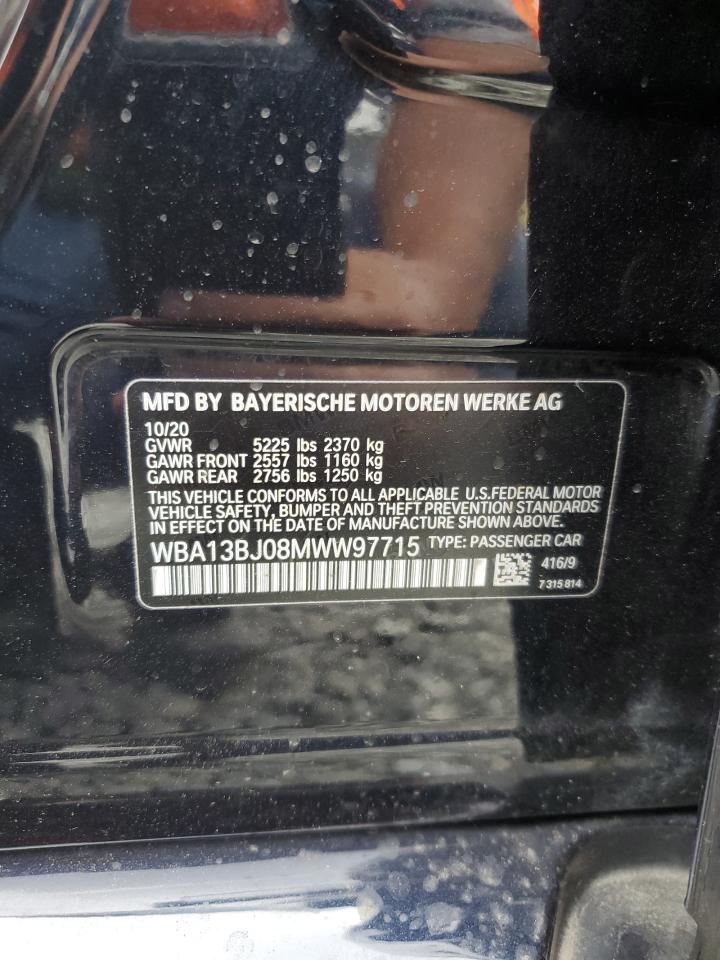 2021 BMW 530 Xi VIN: WBA13BJ08MWW97715 Lot: 71586745