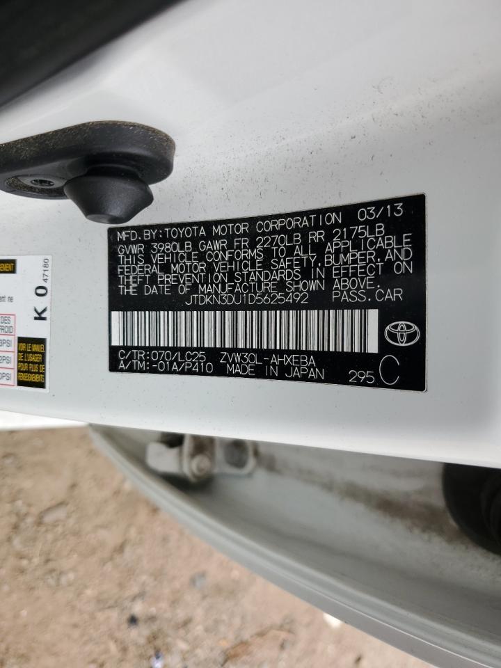 2013 Toyota Prius VIN: JTDKN3DU1D5625492 Lot: 83749705
