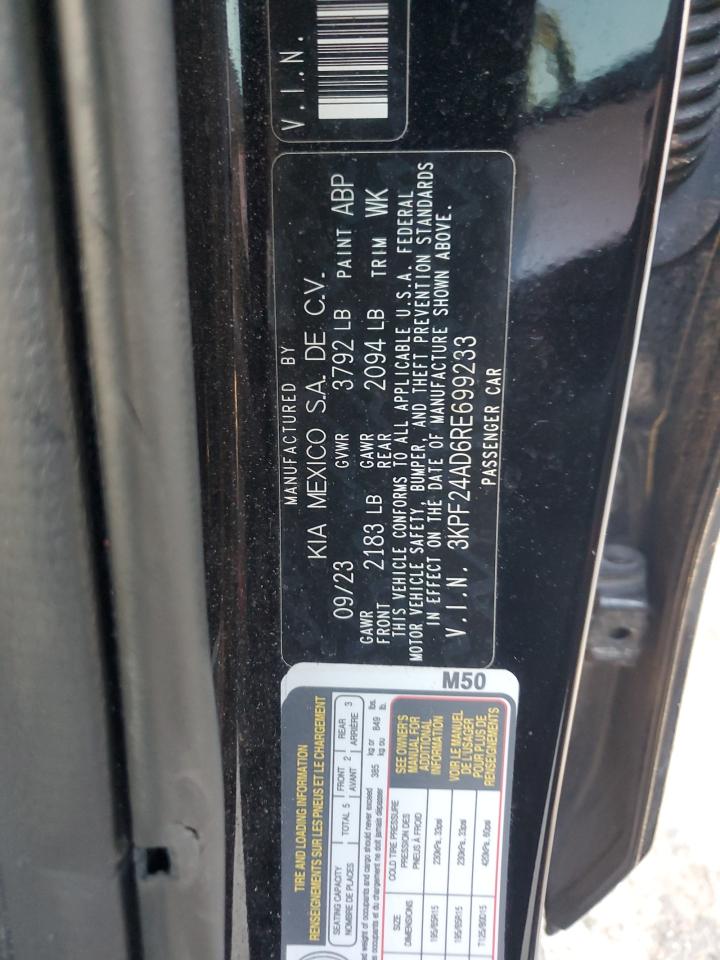 2024 Kia Forte Lx VIN: 3KPF24AD6RE699233 Lot: 81524925