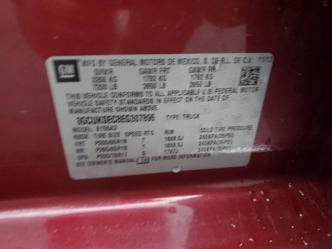 2014 Chevrolet Silverado K1500 Ltz VIN: 3GCUKSEC8EG307896 Lot: 83953025