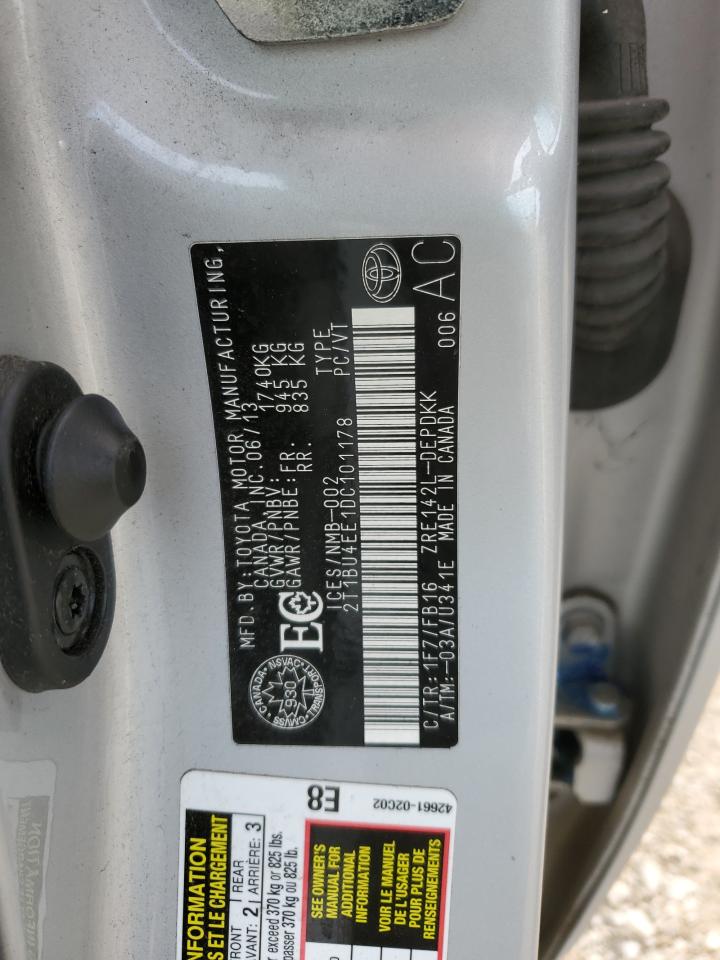 2013 Toyota Corolla Base VIN: 2T1BU4EE1DC101178 Lot: 71317495