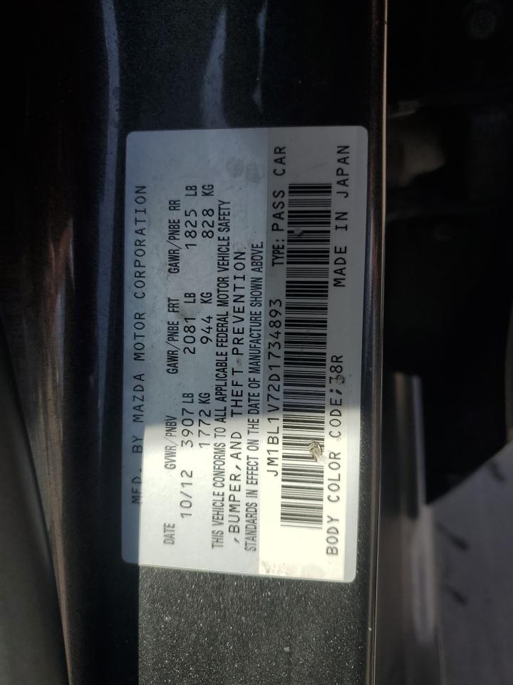 2013 Mazda 3 I VIN: JM1BL1V72D1734893 Lot: 80479305