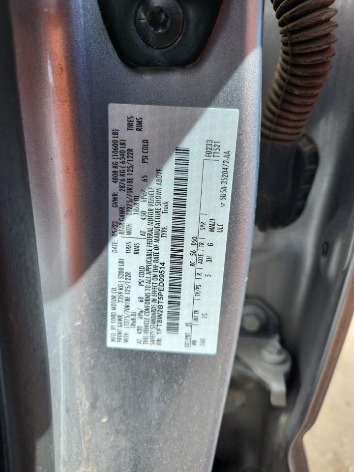 2023 Ford F250 Super Duty VIN: 1FT8W2BT5PED09514 Lot: 80465615