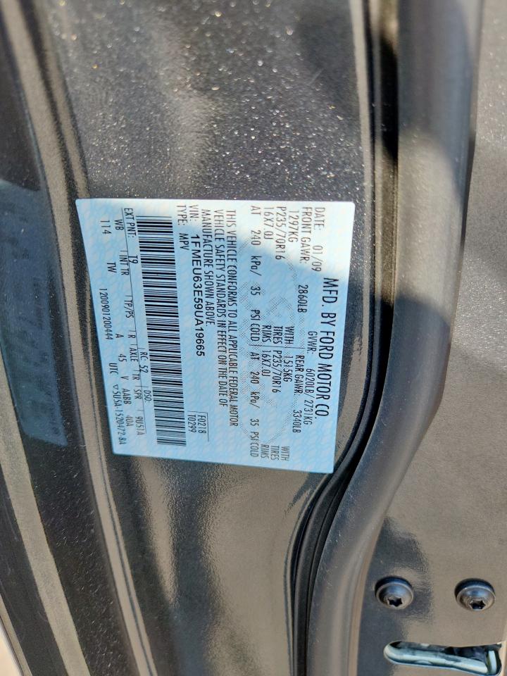 2009 Ford Explorer Xlt VIN: 1FMEU63E59UA19665 Lot: 81186325