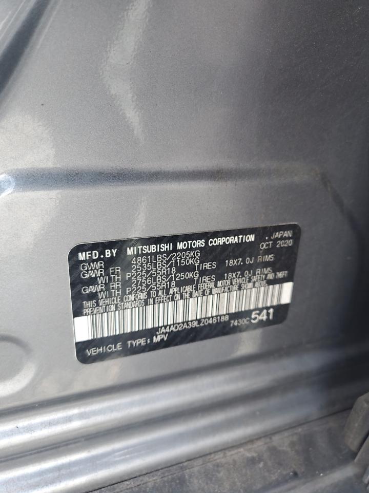 2020 Mitsubishi Outlander Es VIN: JA4AD2A39LZ046188 Lot: 80302775