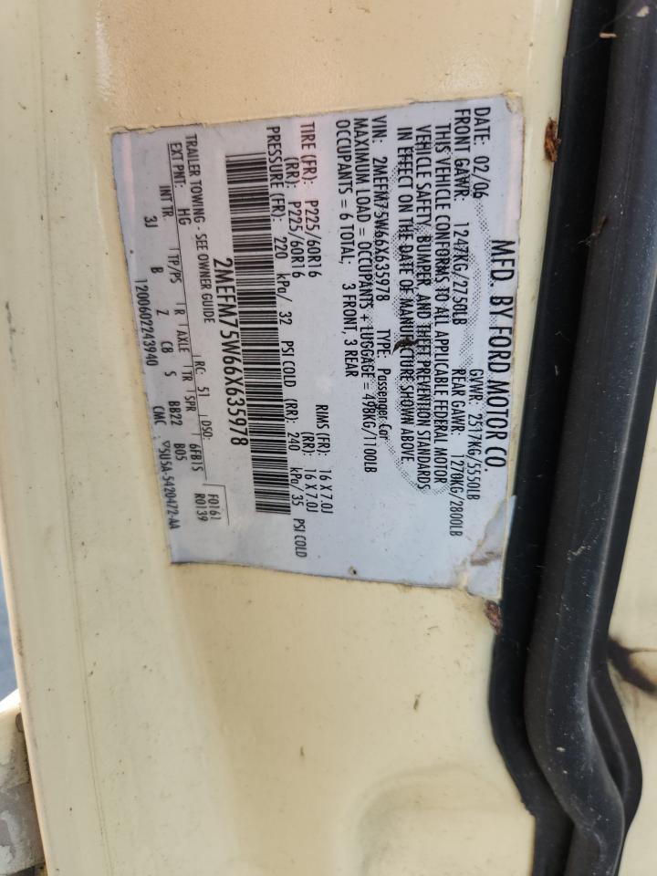 2006 Mercury Grand Marquis Ls VIN: 2MEFM75W66X635978 Lot: 80518375