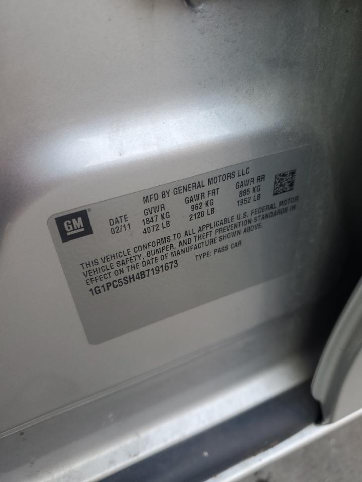2011 Chevrolet Cruze Ls VIN: 1G1PC5SH4B7191673 Lot: 81589655