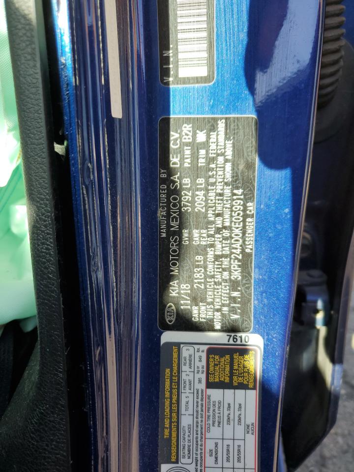 2019 Kia Forte Fe VIN: 3KPF24AD0KE059914 Lot: 72008305