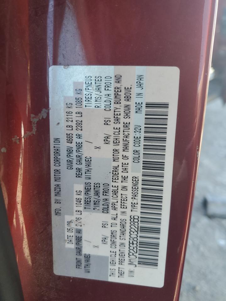 2008 Mazda 5 VIN: JM1CR293580322866 Lot: 81297685