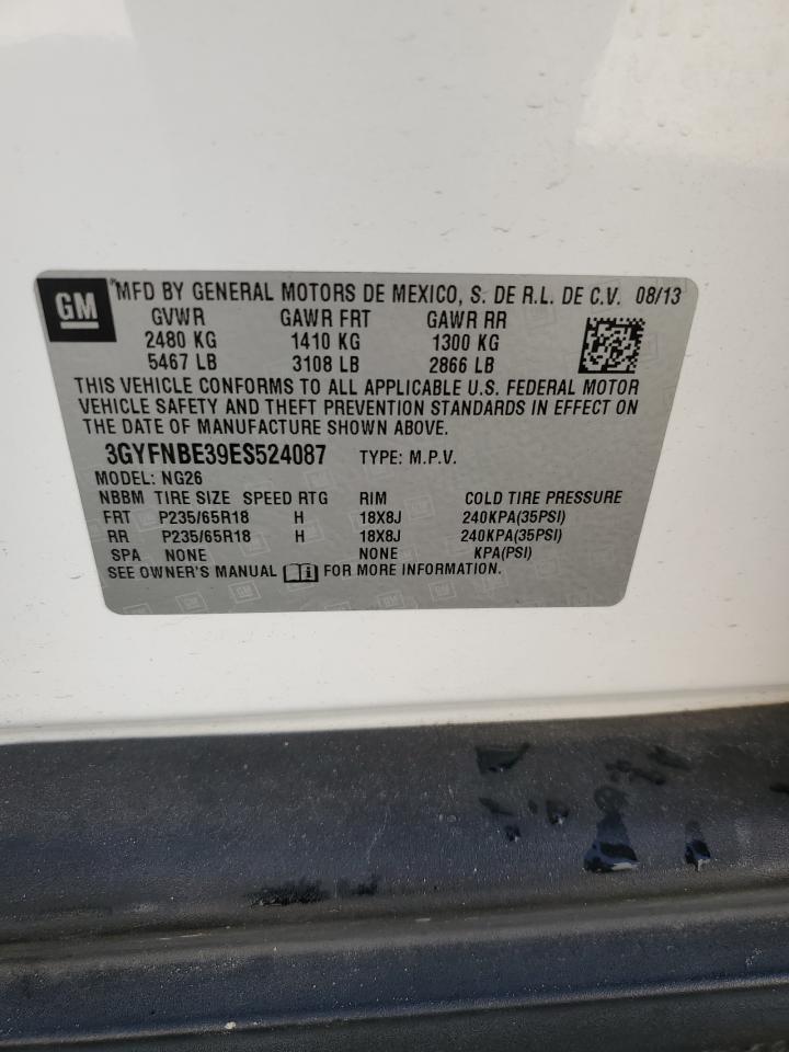 2014 Cadillac Srx Luxury Collection VIN: 3GYFNBE39ES524087 Lot: 82069255