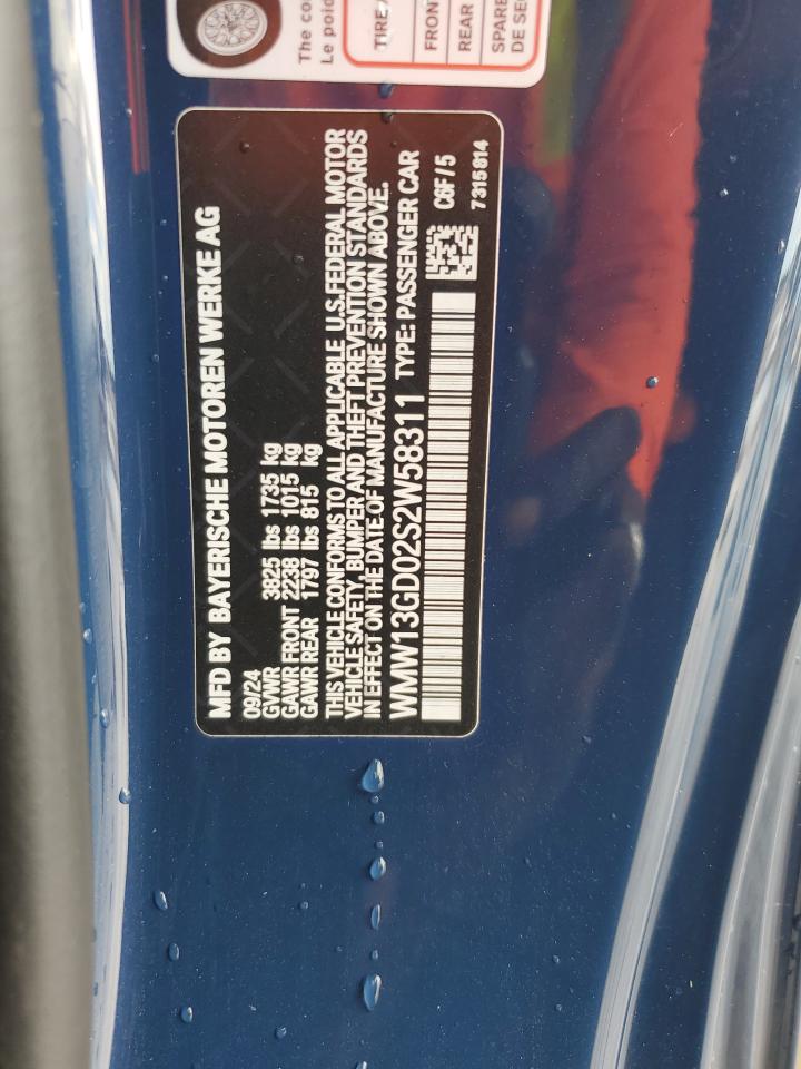 2025 Mini Cooper Base VIN: WMW13GD02S2W58311 Lot: 84197335