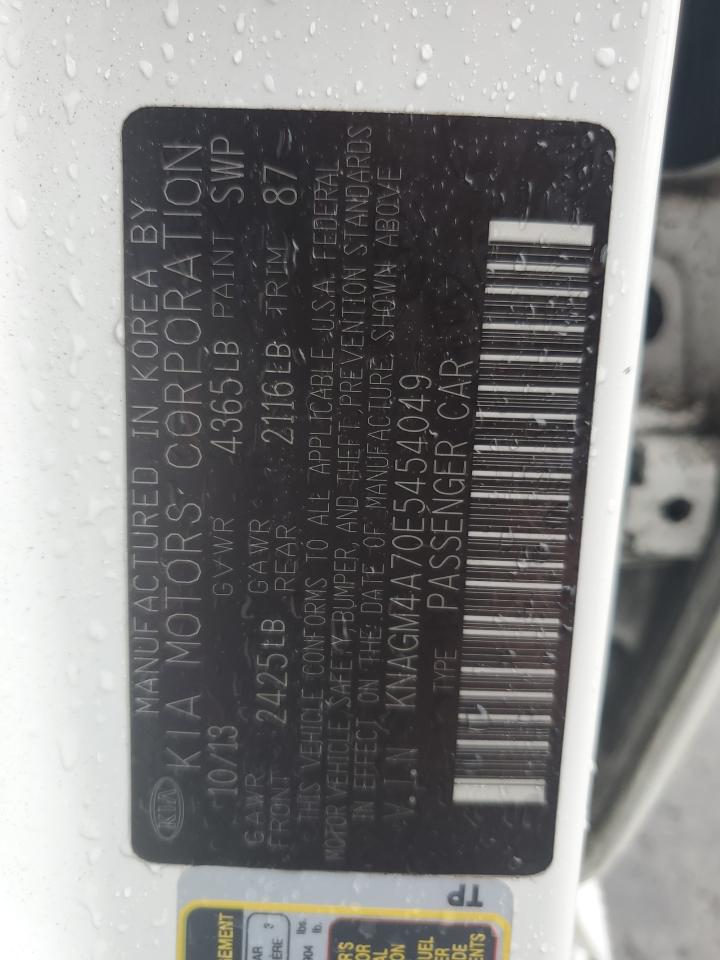 2014 Kia Optima Lx VIN: KNAGM4A70E5454049 Lot: 81413975