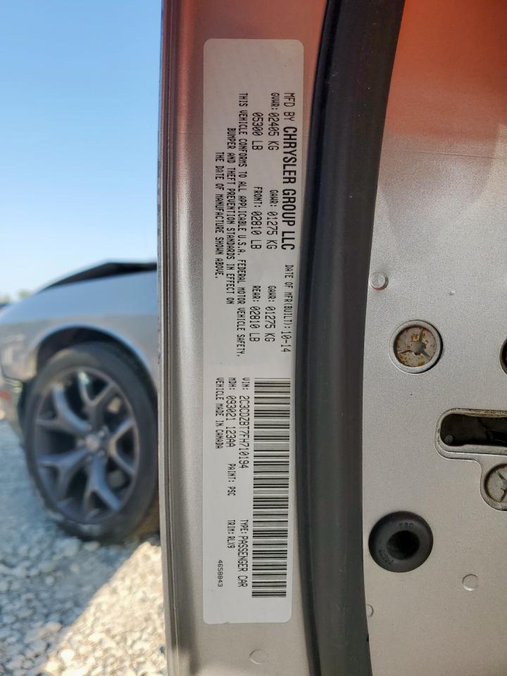 2015 Dodge Challenger Sxt Plus VIN: 2C3CDZBT7FH710194 Lot: 80085055