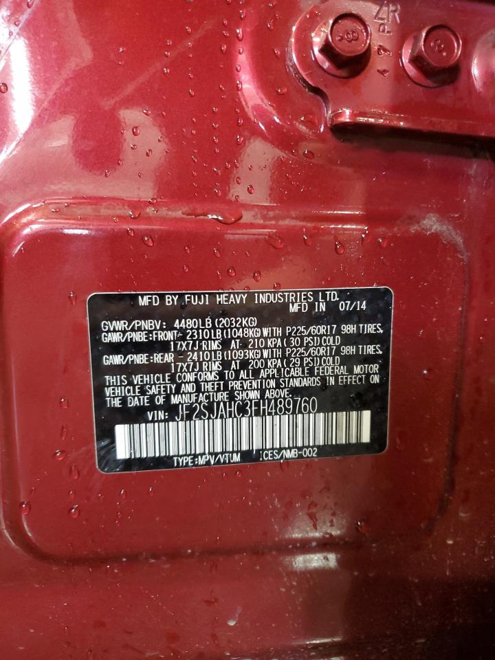 2015 Subaru Forester 2.5I Limited VIN: JF2SJAHC3FH489760 Lot: 72078815