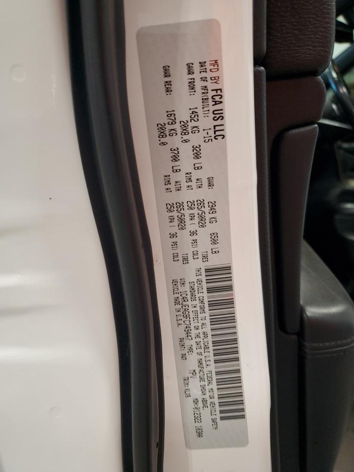 2015 Jeep Grand Cherokee Laredo VIN: 1C4RJEAG9FC749447 Lot: 84371725