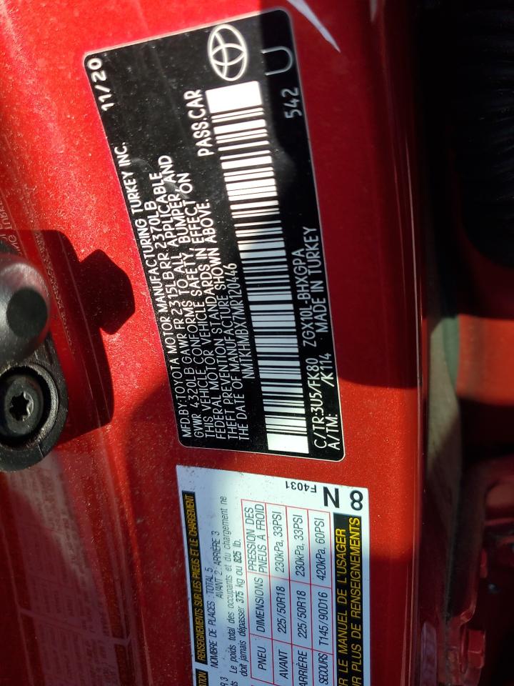 2021 Toyota C-Hr Xle VIN: NMTKHMBX7MR120446 Lot: 80651255