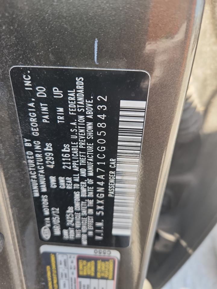 2012 Kia Optima Ex VIN: 5XXGN4A71CG058432 Lot: 83822895