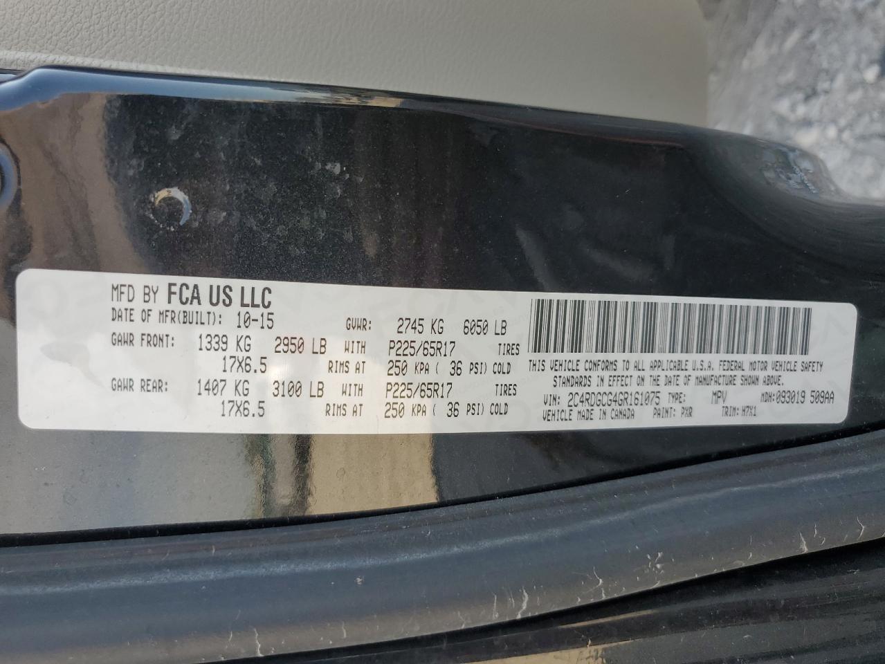 2016 Dodge Grand Caravan Sxt VIN: 2C4RDGCG4GR161075 Lot: 81645765