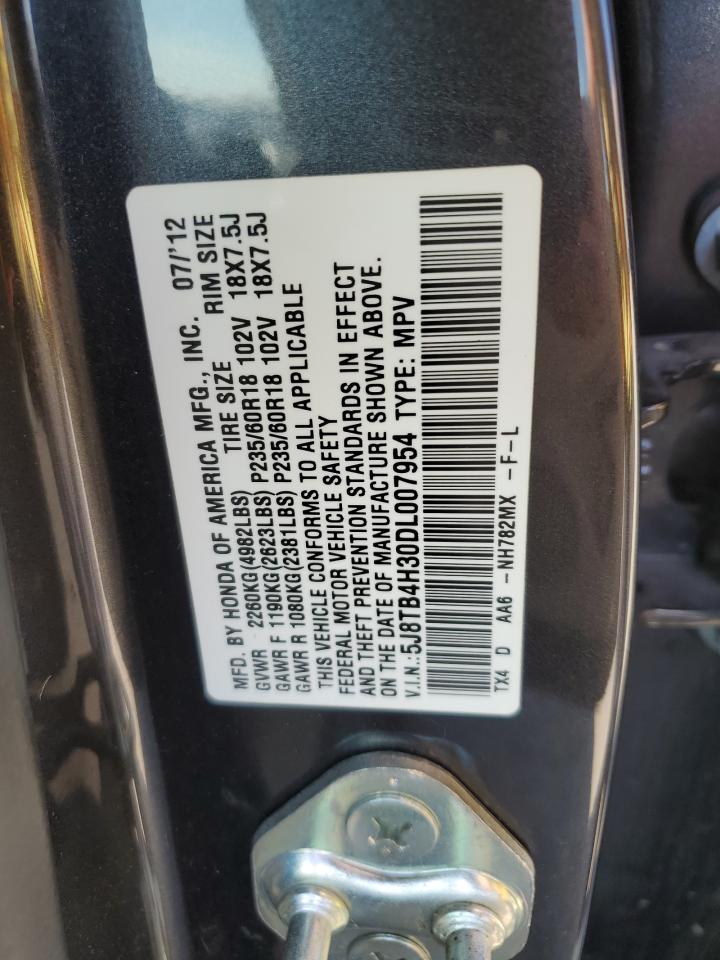 2013 Acura Rdx VIN: 5J8TB4H30DL007954 Lot: 71672375