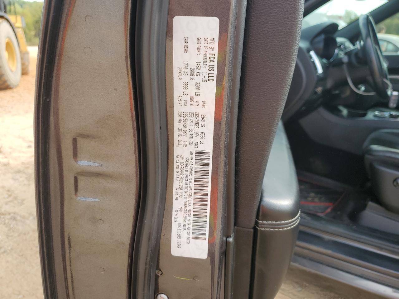 2015 Dodge Durango Sxt VIN: 1C4RDHAG1FC201290 Lot: 81106495