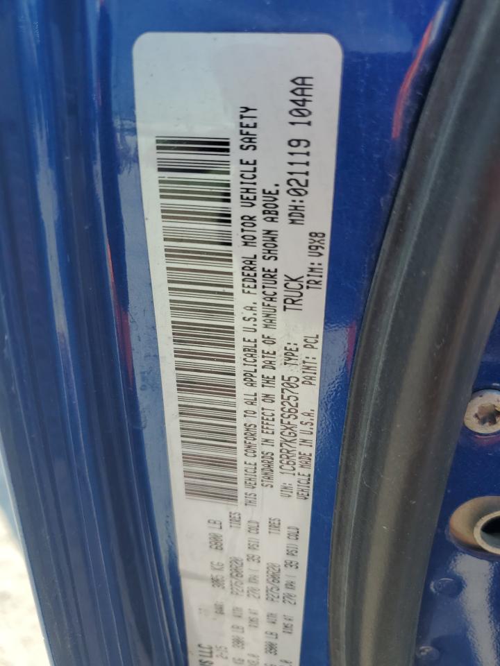 2015 Ram 1500 St VIN: 1C6RR7KGXFS625705 Lot: 72043595