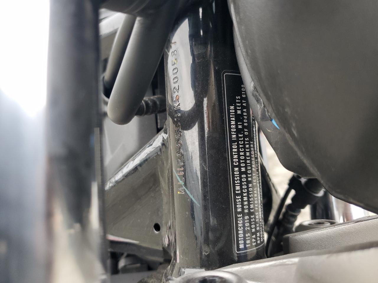 2019 Honda Cmx500 A VIN: MLHPC5653K5200587 Lot: 81984615