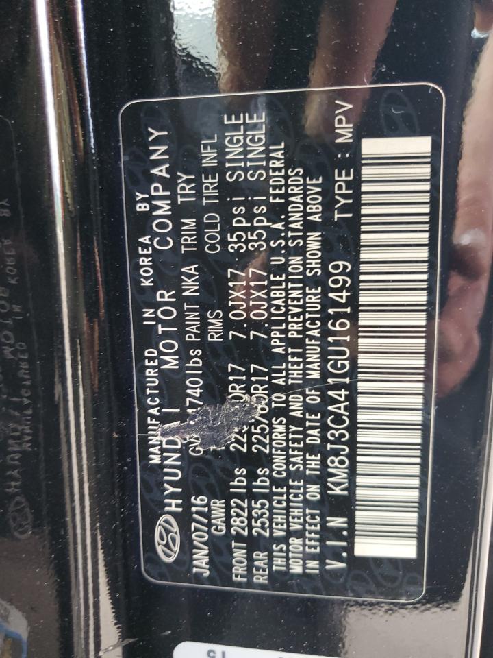 2016 Hyundai Tucson Limited VIN: KM8J3CA41GU161499 Lot: 81826835