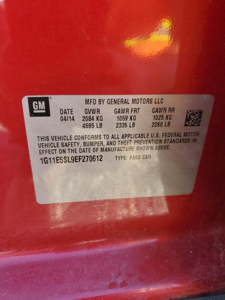 2014 Chevrolet Malibu 2Lt VIN: 1G11E5SL9EF270612 Lot: 80164305