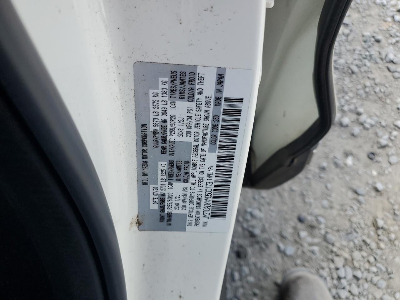 2021 Mazda Cx-9 VIN: JM3TCADYXM0500173 Lot: 71232315